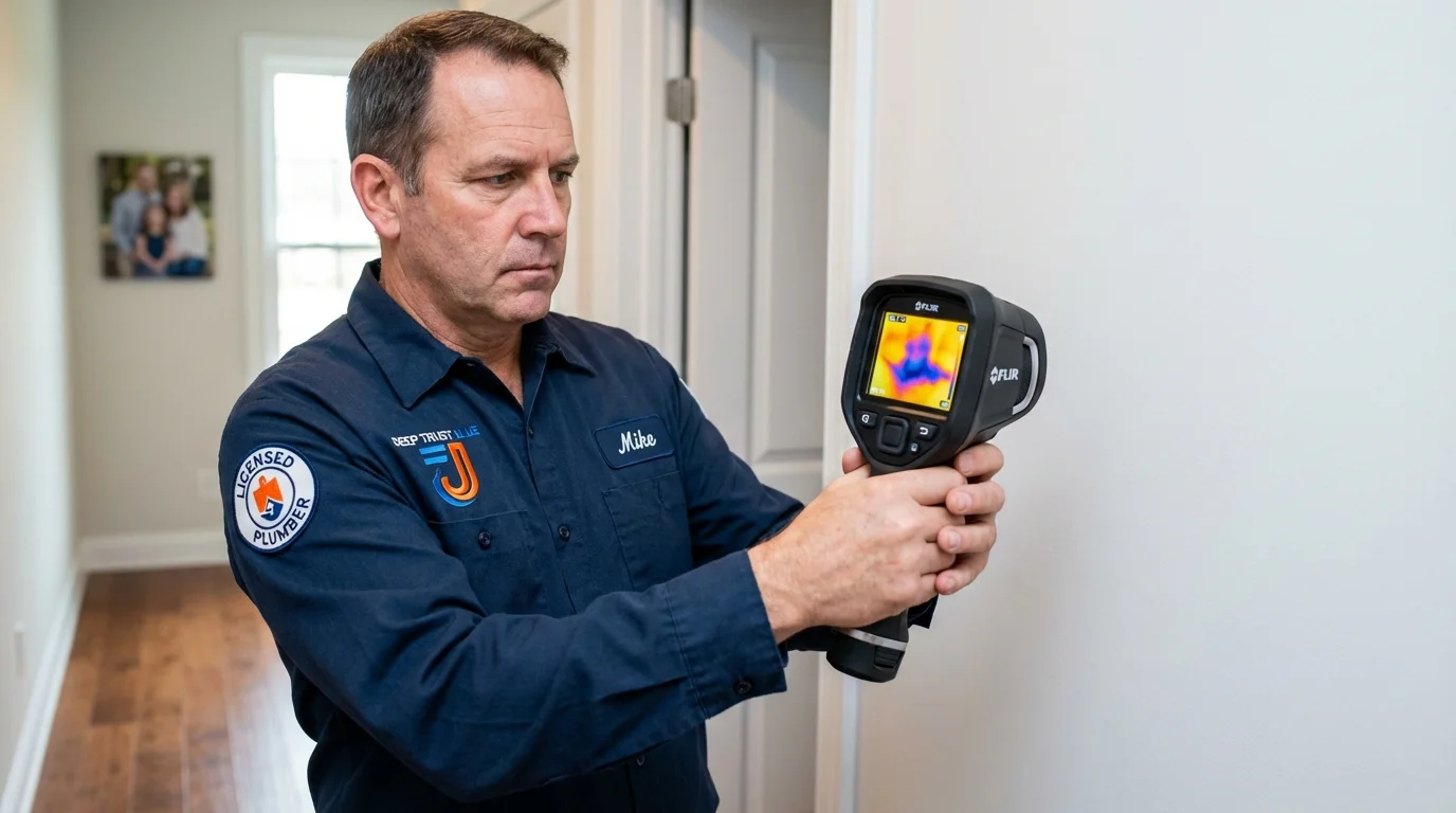Thermal imaging leak detection by Johns Plumbing LLC in Bolton